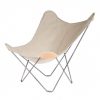 CUERO Butterfly Chair – Canvas colour NATURAL – GalvanIsed frame