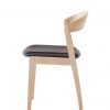 Skovby #825 dining chair | Oak white oil with black leather | Side