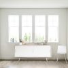 S4 sideboard oak soap / white sliding doors, TAC Chair white | Andersen Furniture