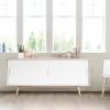 S4 sideboard oak soap / white sliding doors | Andersen Furniture