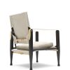 KK4700 Safari Chair by Kaare Klint | Carl Hansen & Son | Smoked Ash with Nature Canvas | Back angle