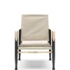 KK4700 Safari Chair by Kaare Klint | Carl Hansen & Son | Smoked Ash with Nature Canvas | Front