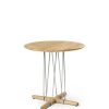 Embrace Lounge Table | Model E021 | Carl Hansen & Søn |  Ø48 cm, H48 cm | Oak oil with stainless steel