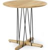 Embrace Lounge Table | Model E021 | Carl Hansen & Søn |  Ø48 cm, H48 cm | Oak oil with black steel
